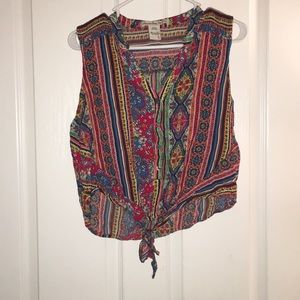 American rag- multi color and floral tank